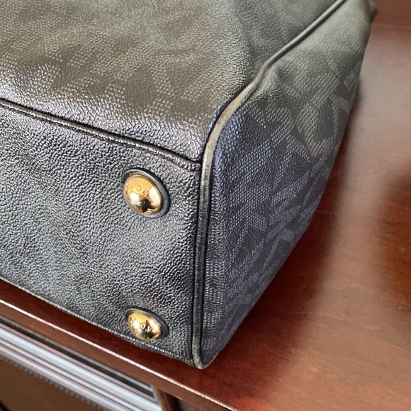 MICHAEL Michael Kors 🖤BLACK🖤 JET SET MEDIUM SIGNATURE WORK TOTE BAG 🌟EUC🌟 - Picture 10 of 17